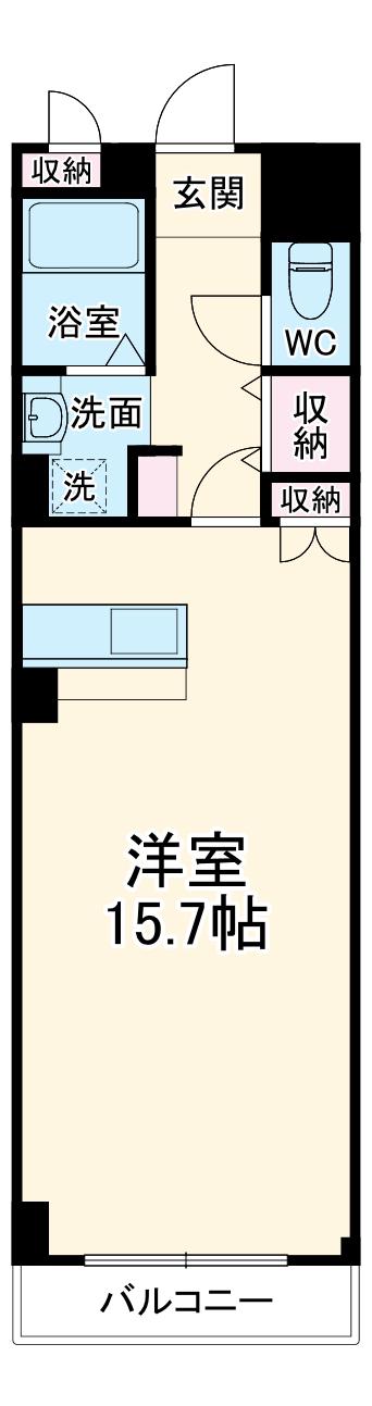 アメニティマンション(ワンルーム/3階)の間取り写真