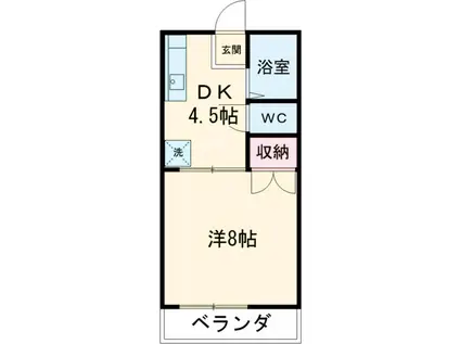 コーポラス東峰B(1DK/1階)の間取り写真