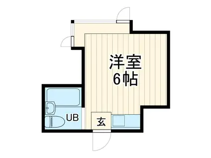 コーポラス三ツ沢(ワンルーム/1階)の間取り写真
