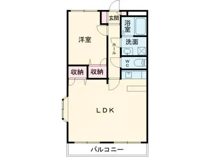 プレミール(2DK/1階)の間取り写真