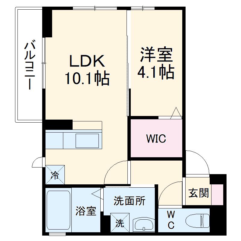 ノールヴィラージュⅡ(1LDK/3階)の間取り写真