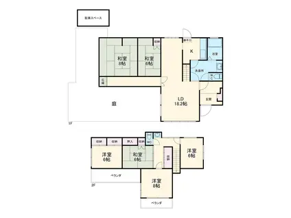 総武本線 東千葉駅 徒歩8分 2階建 築46年(6LDK)の間取り写真