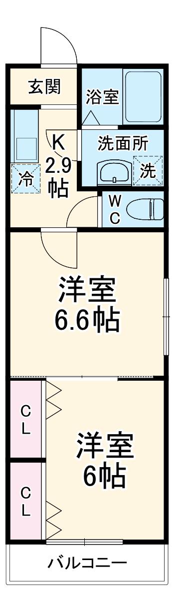 メゾン ラ テール(2K/3階)の間取り写真