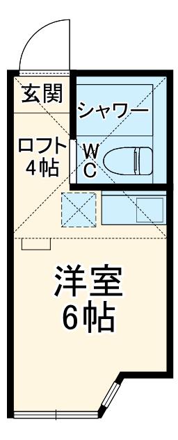 ラロシェル石川町(ワンルーム/2階)の間取り写真