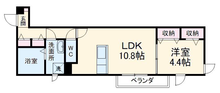 エオニオ(1LDK/3階)の間取り写真