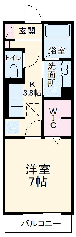 サンモールおおたかの森(1K/3階)の間取り写真