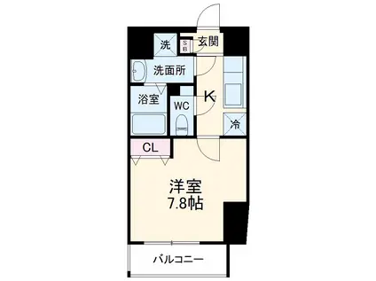 リブリ・アースビル(1K/5階)の間取り写真