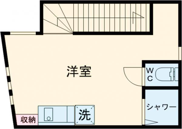 ハウスVESTA(ワンルーム/2階)の間取り写真