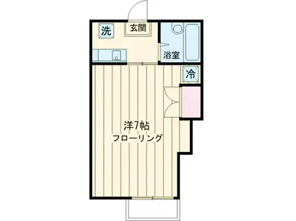 アサヒコーポ(1K/1階)の間取り写真