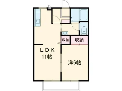 プルミエール今泉Ⅰ(1LDK/1階)の間取り写真