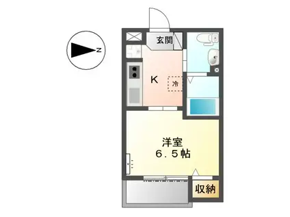 エスト ソレイユ(1K/5階)の間取り写真