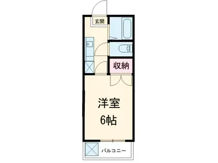 メゾンスワロー(1K/2階)の間取り写真