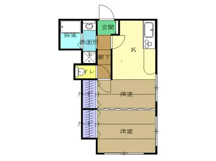 小山ビル(ワンルーム/3階)の間取り写真