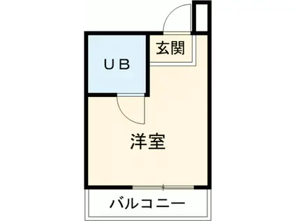 轟ビル(1K/5階)の間取り写真