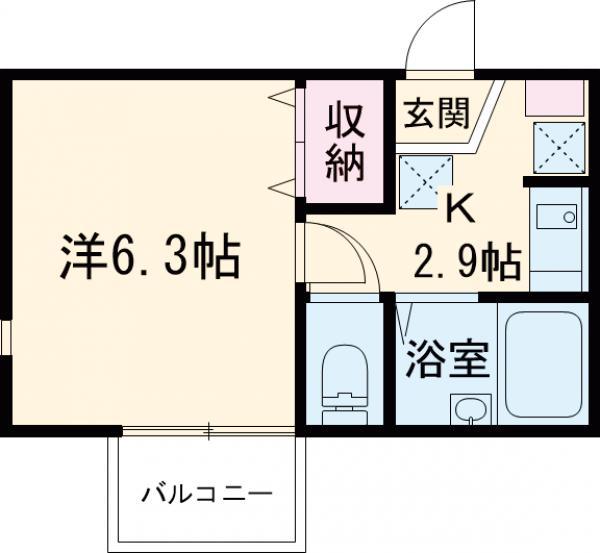 エルソル阿佐ヶ谷Ⅱ(1K/1階)の間取り写真