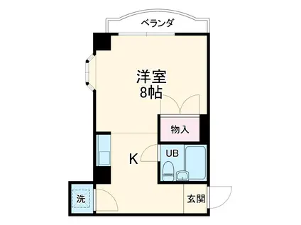 BELLE NEIGE(ワンルーム/3階)の間取り写真