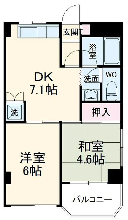 フロントアイランドハイツ 1階階 間取り