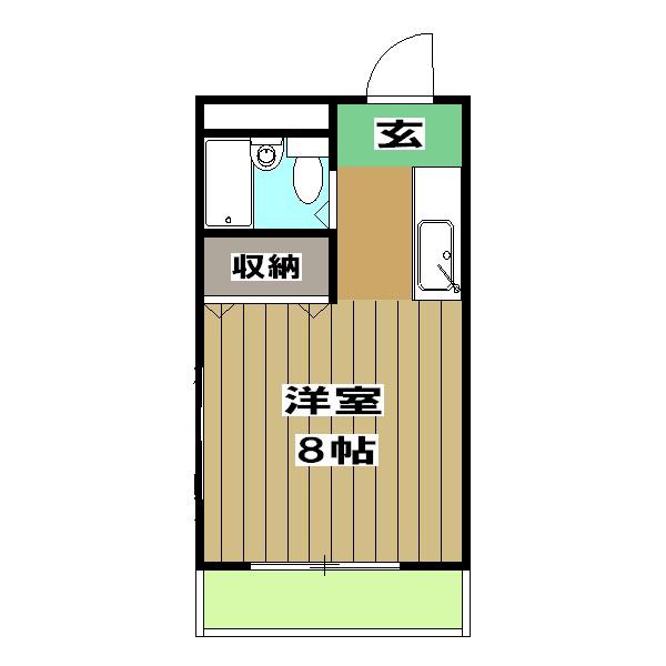 シャンブルN(1K/3階)の間取り写真