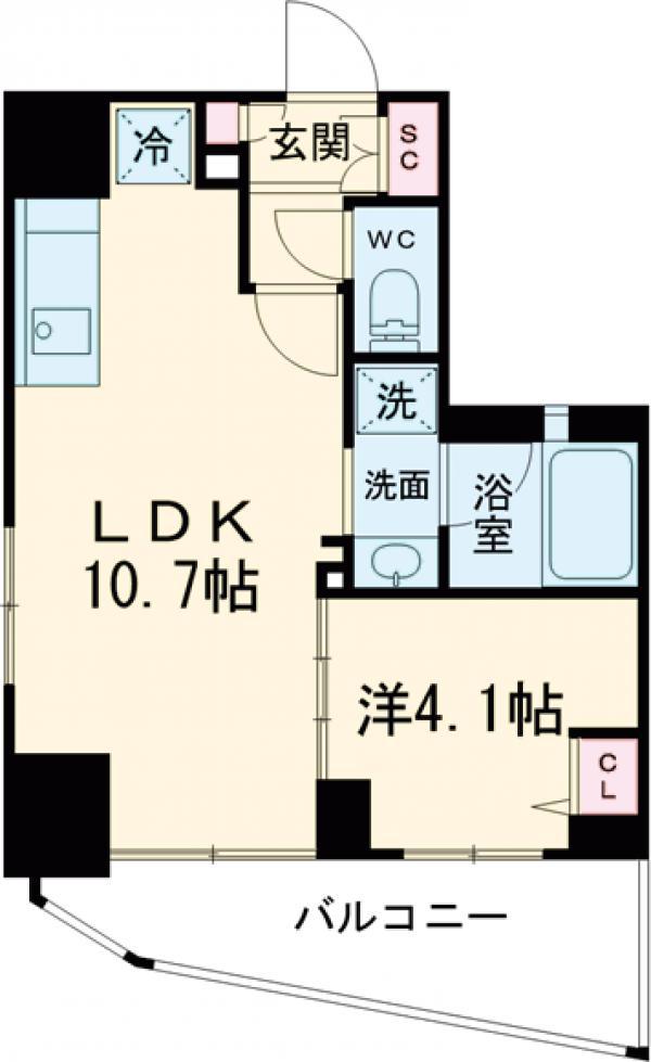 グランカーサ板橋本町(1LDK/8階)の間取り写真