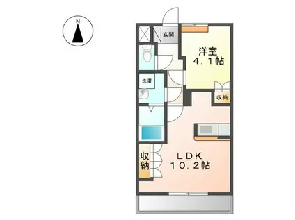 ローズガーデン長塚Ⅱ(1LDK/2階)の間取り写真