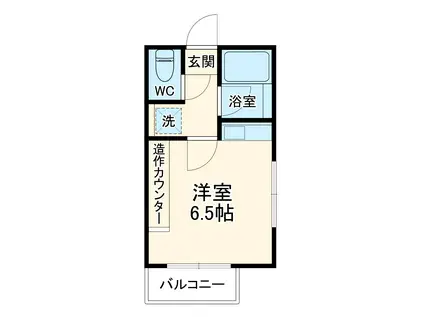 LIT大和田新田(1K/2階)の間取り写真