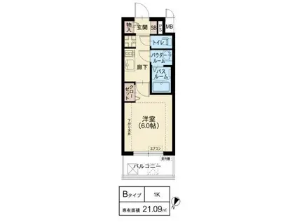 スプランディッド新大阪ウエスト(1K/5階)の間取り写真