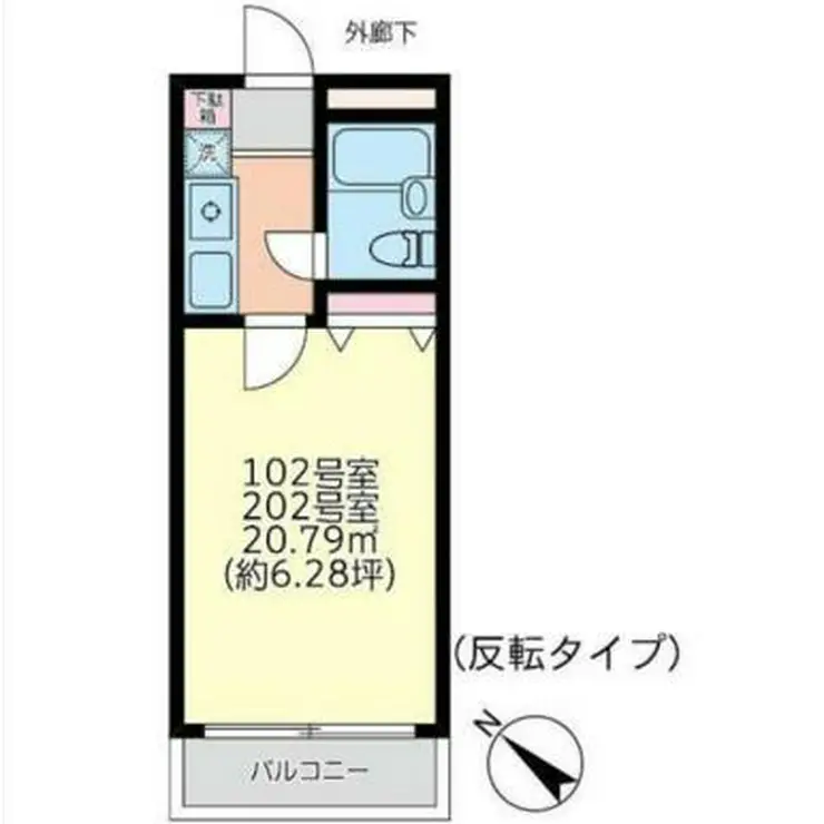 ドミールYAGI 2階階 間取り