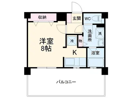 LEO伍拾伍番館(1K/4階)の間取り写真