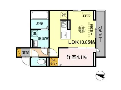 エスカレーズ(1LDK/3階)の間取り写真