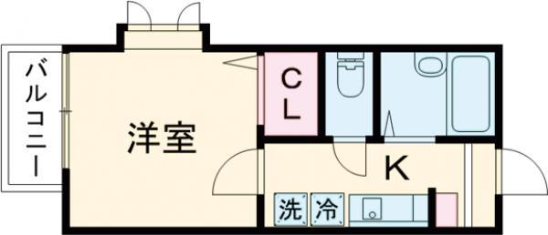 SHIINO MANSIONⅡ(1K/2階)の間取り写真