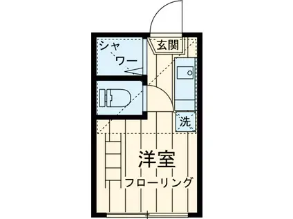 フェリスハニー(ワンルーム/2階)の間取り写真