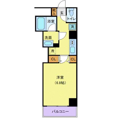 プレール・ドゥーク板橋本町Ⅲ(1K/9階)の間取り写真