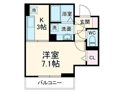 SOLANA Ⅱ(1K/3階)の間取り写真