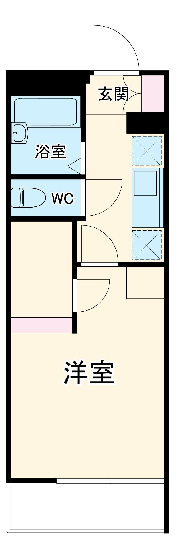 エクセレント豆田町(1K/2階)の間取り写真