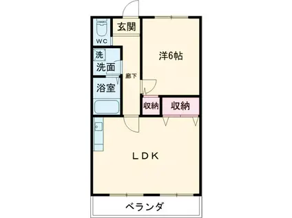 メゾンハシモト(1LDK/3階)の間取り写真