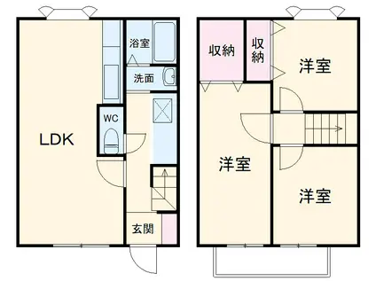 ビラ柏台２号館(3LDK)の間取り写真