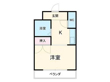 寿マンション琴塚(ワンルーム/3階)の間取り写真