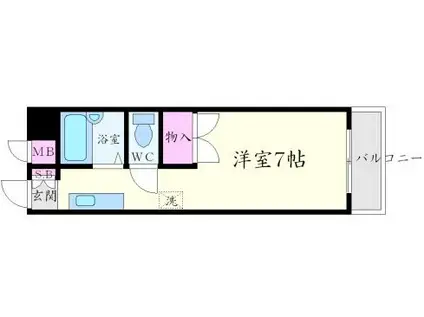 シグマI(1K/2階)の間取り写真