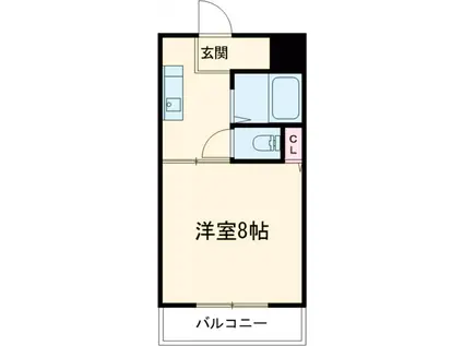 パレス90(1K/10階)の間取り写真