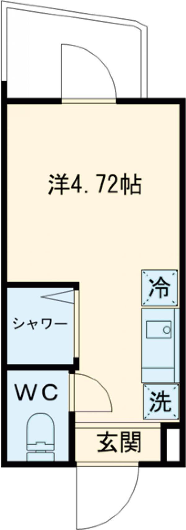 CUBE KANAMACHI Ⅴ(ワンルーム/1階)の間取り写真