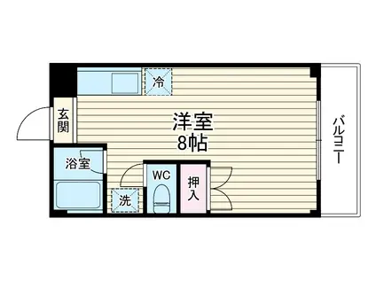 セントラルコーワ(ワンルーム/1階)の間取り写真