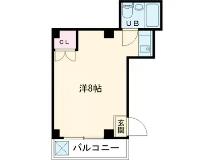 メゾンドマキシム(ワンルーム/1階)の間取り写真