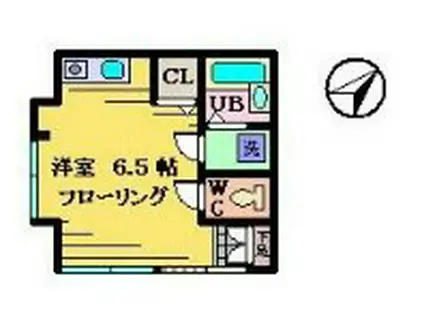 サウスゲート金子(ワンルーム/1階)の間取り写真