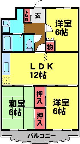 プレジオⅡ(3LDK/2階)の間取り写真