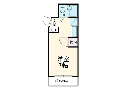 ROA BUIL ANNEX(ワンルーム/1階)の間取り写真