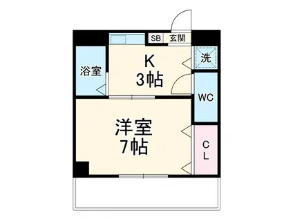 スターヒルズ藤森(1K/3階)の間取り写真