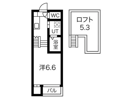 VILLALAFONTE(1K/1階)の間取り写真