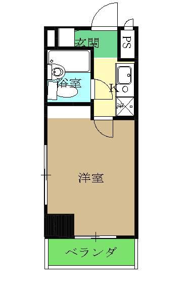ダイアパレス相模原Ⅲ(1K/5階)の間取り写真