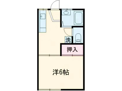 星ヶ丘レジデンス(1K/1階)の間取り写真