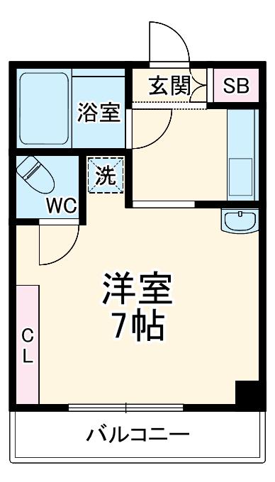 MILLET(1K/2階)の間取り写真